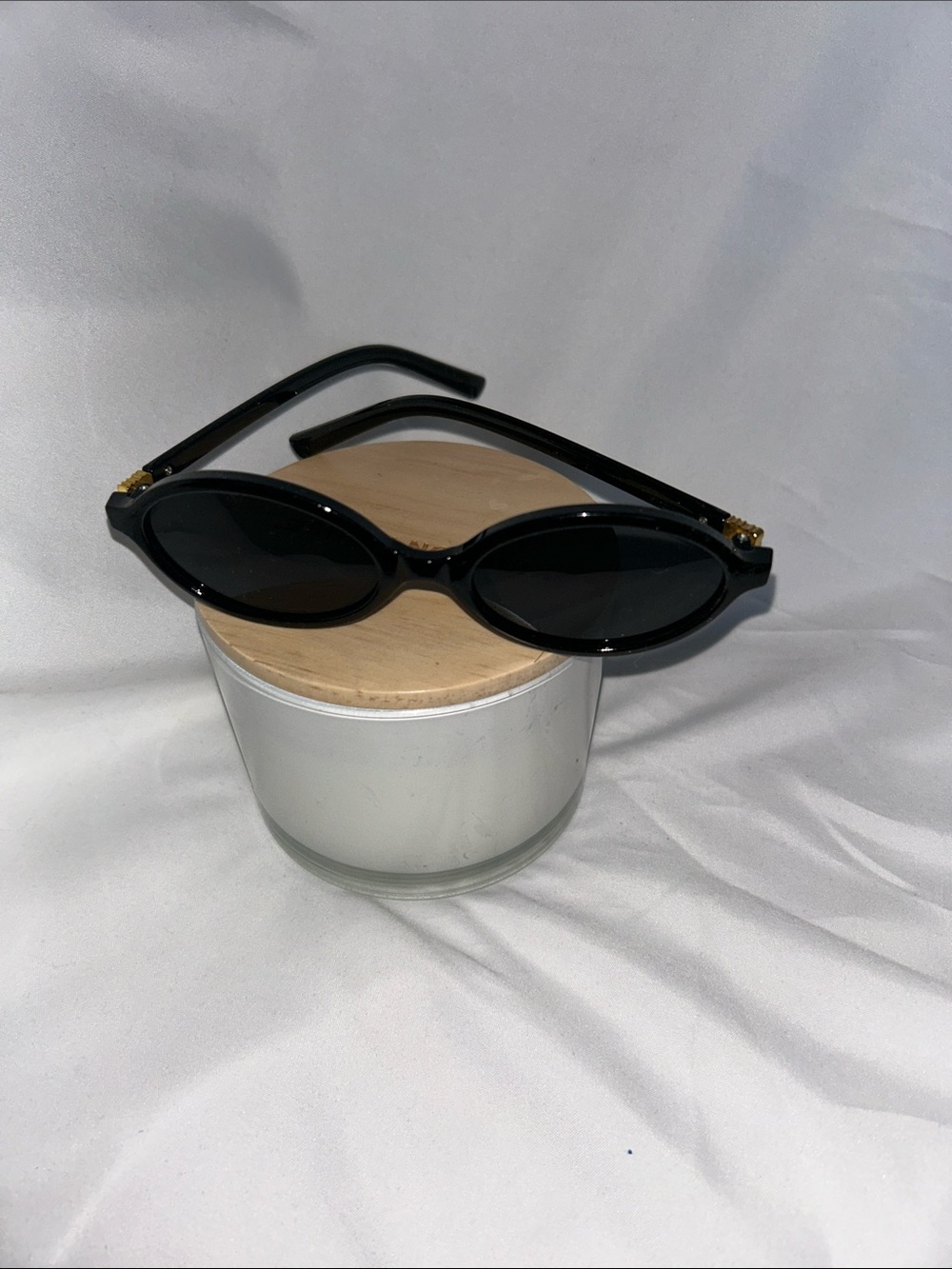 Sleek Black Rimless Shield Sunglasses